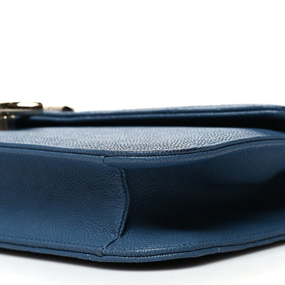 Chanel Grained Calfskin Quilted Cuba Flap Blue 10 of 10
