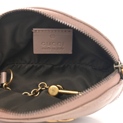 Gucci Calfskin Matelasse GG Marmont Key Pouch Porcelain Rose 5 of 8