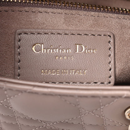 Christian Dior Lambskin Cannage Small My ABCDior Lady Dior Taupe 6 of 9