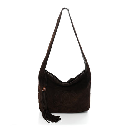 Chanel Suede CC Tassel Messenger Bag Brown 1 of 10