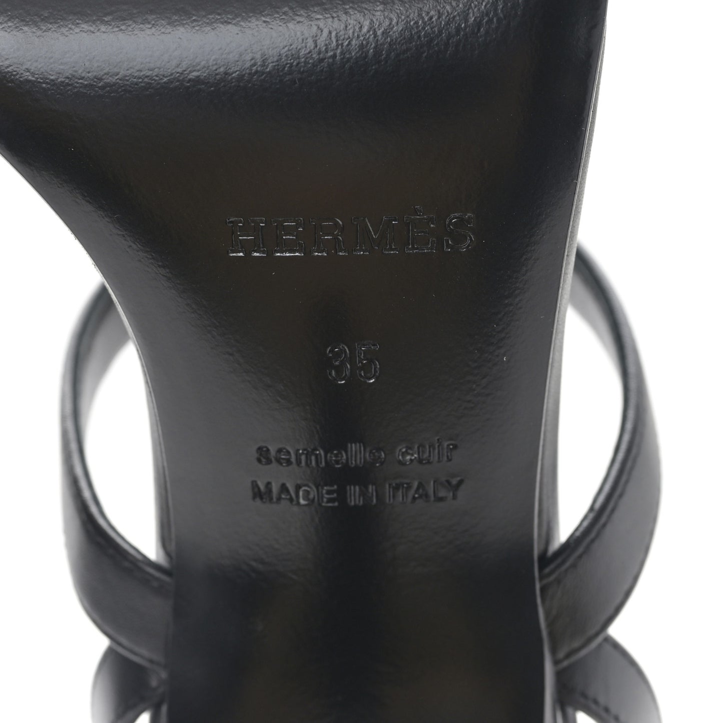 Calfskin Glamour 75 Sandals 35 Black