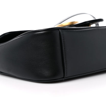 Gucci Calfskin Matelasse Small GG Marmont Shoulder Bag Black 8 of 10