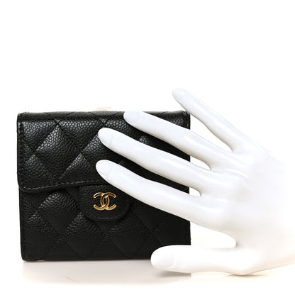 Chanel Caviar Quilted Compact Flap Wallet Black 2 of 10