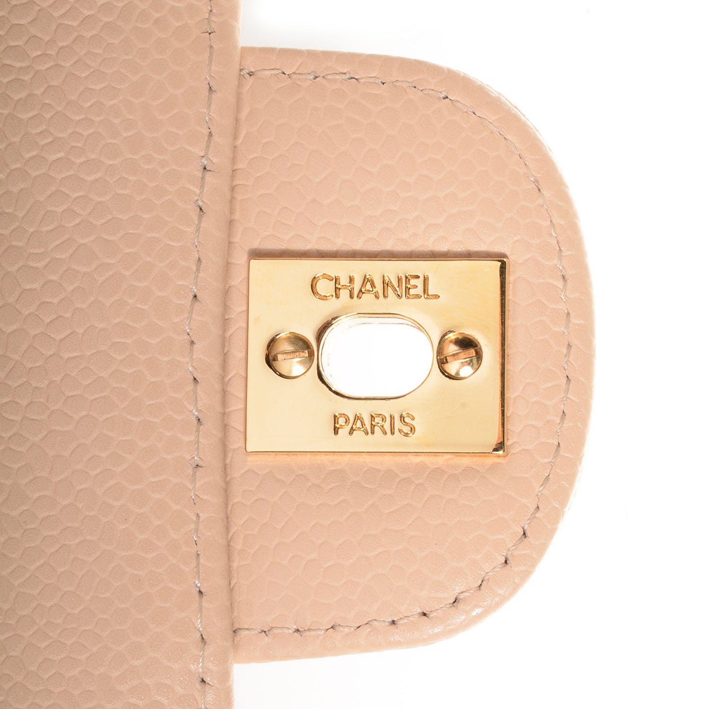 Caviar East West Flap Beige