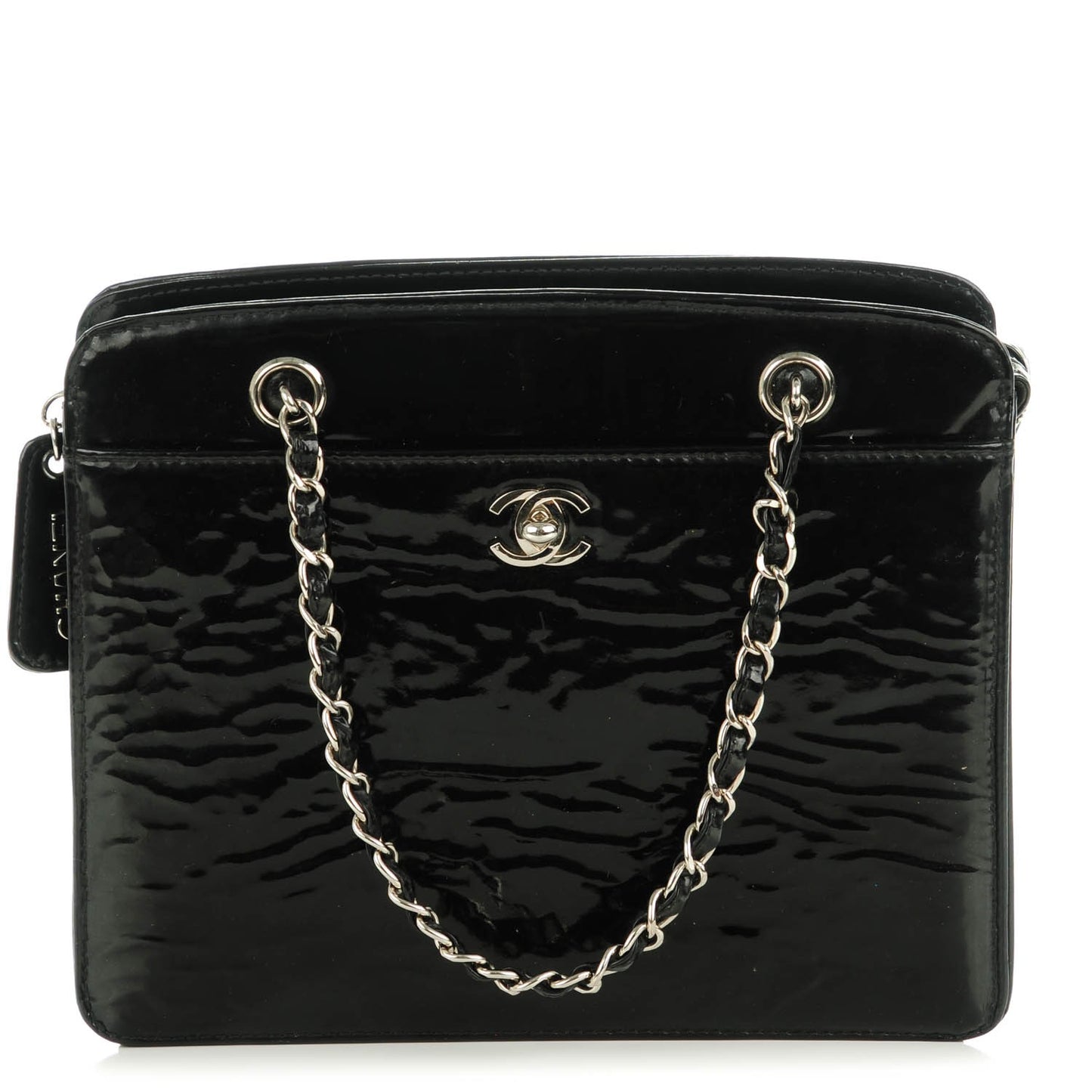 Patent Tote Bag Black