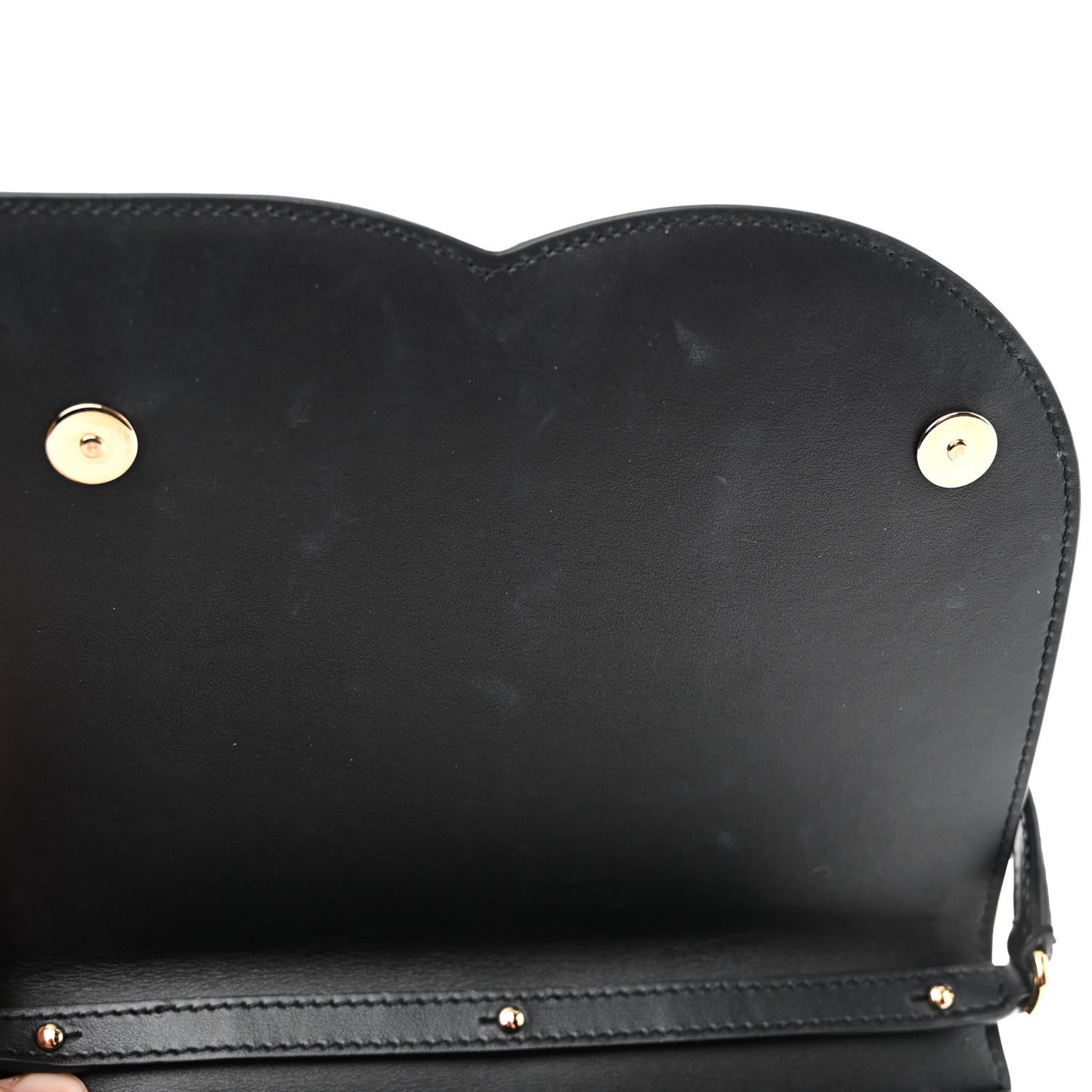 Calfskin DG Logo Flap Crossbody Bag Black