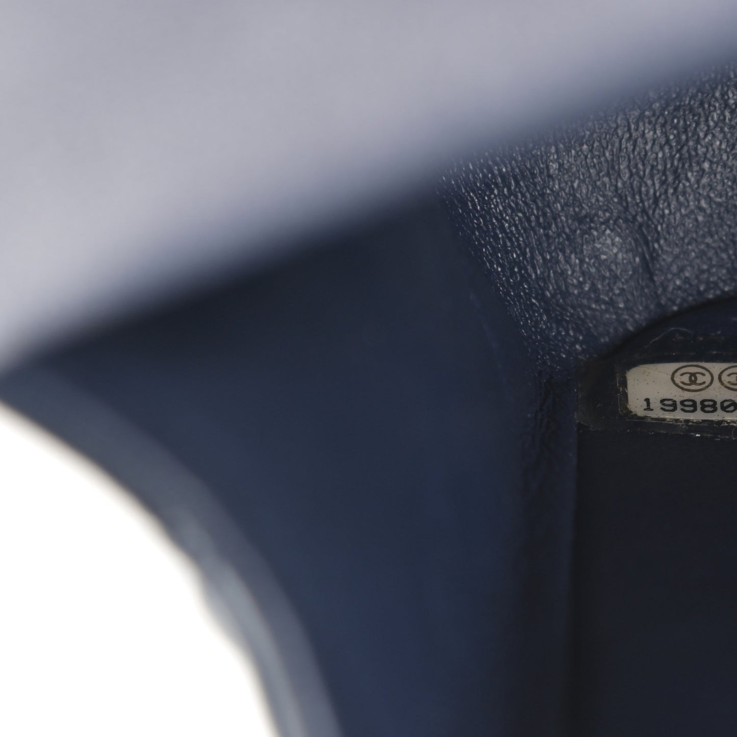 Patent Quilted Medium Double Flap Navy