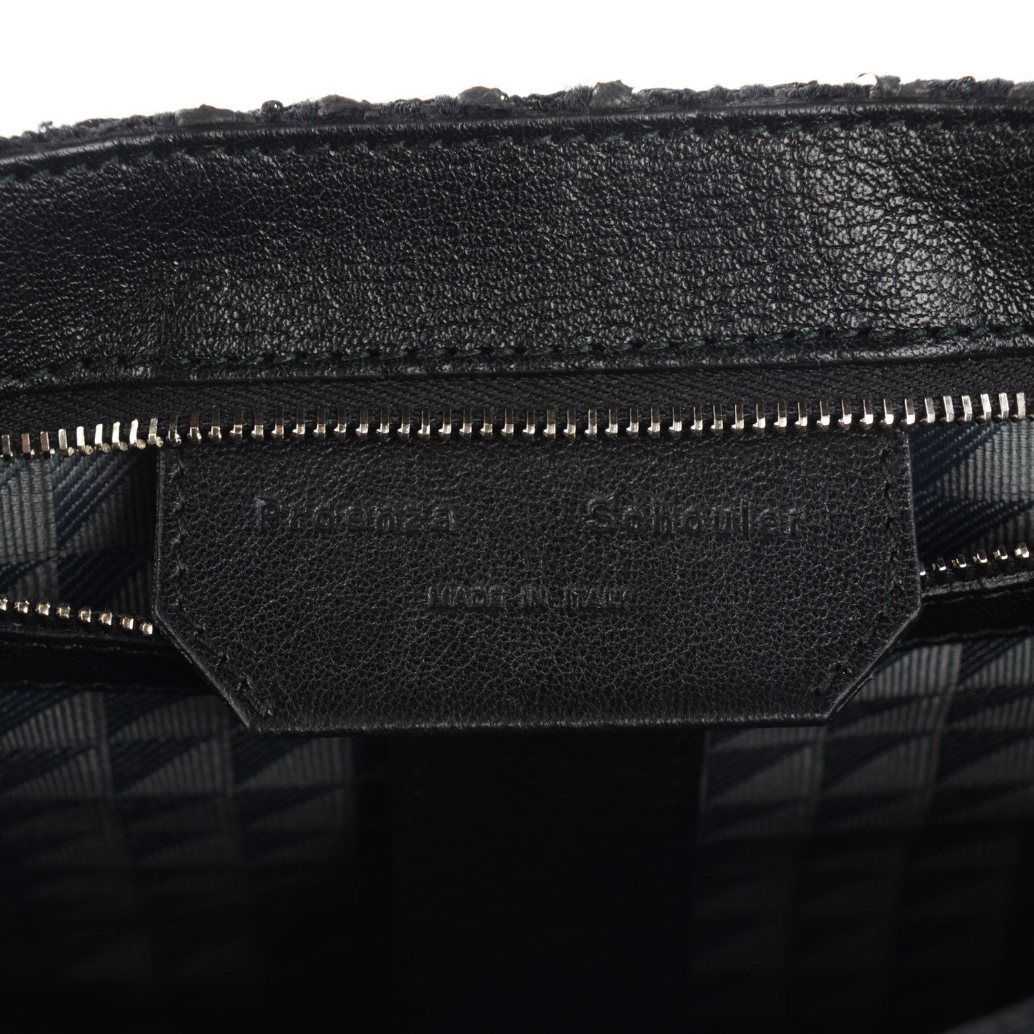 Proenza Schouler Lorma Tweed Lambskin Medium PS1 Satchel Black 10 of 13