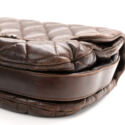 Chanel Lambskin Quilted Large Chanel 3 Flap Dark Brown 10 of 12
