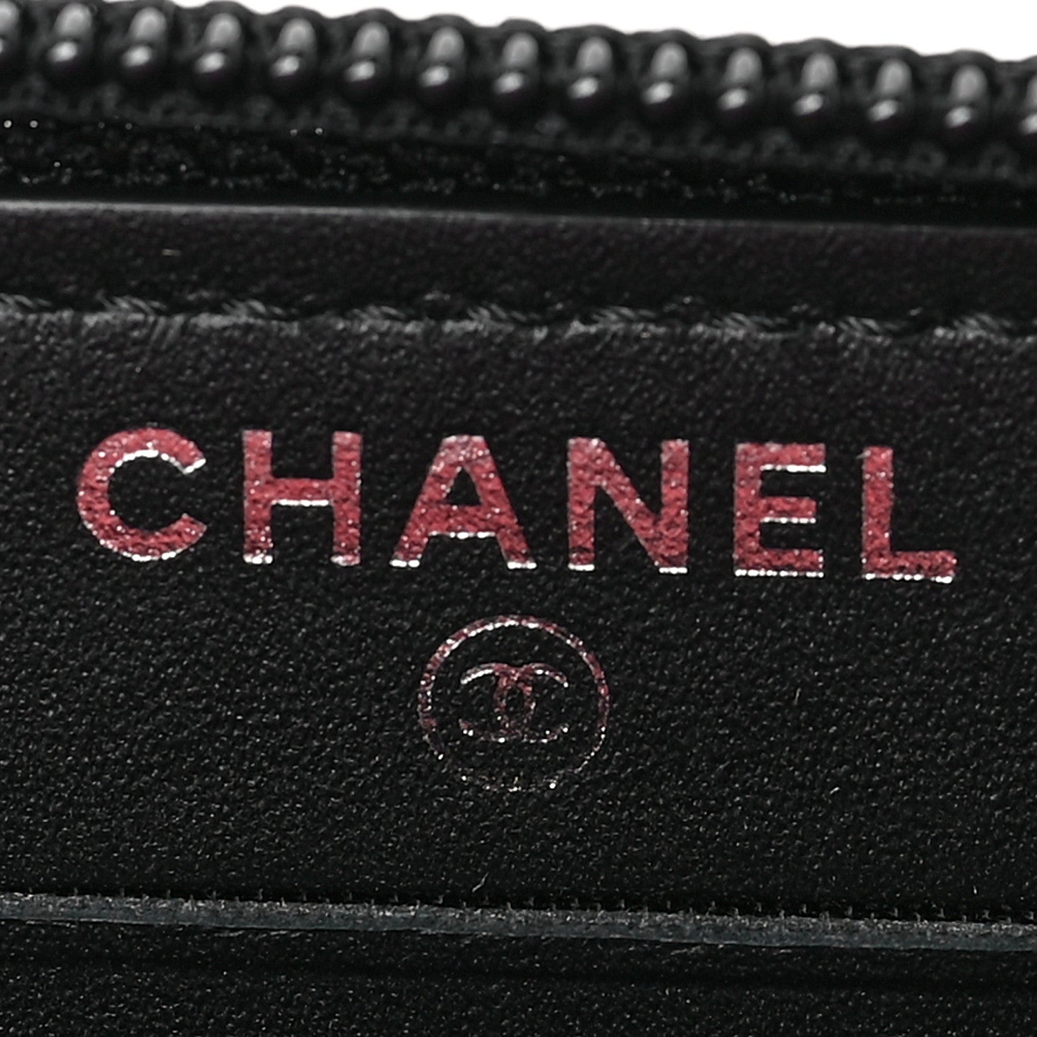 Chanel Distressed Patent Quilted Small Boy Zip Around Wallet Black 6 of 10