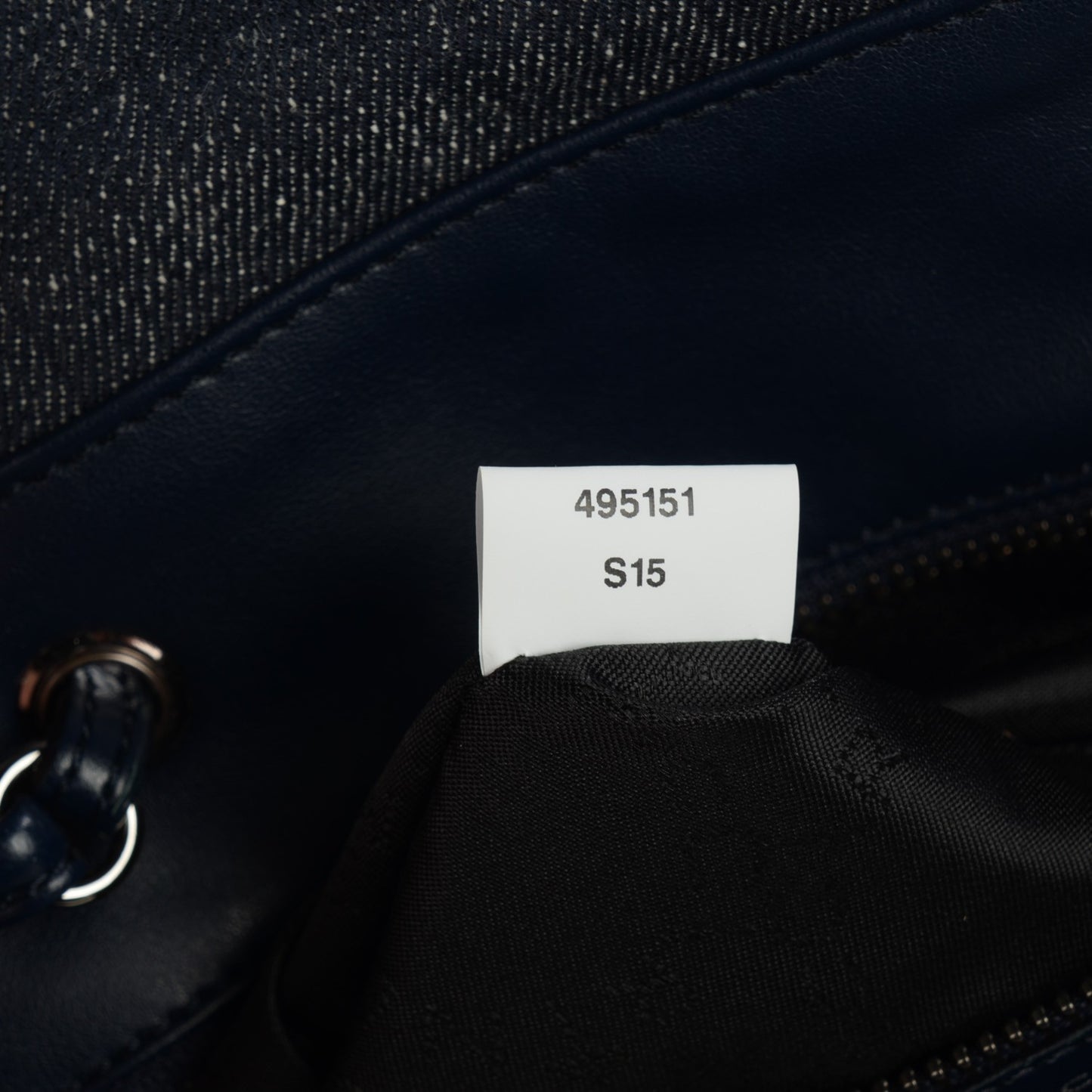Denim Quilted Falabella Backpack Blue
