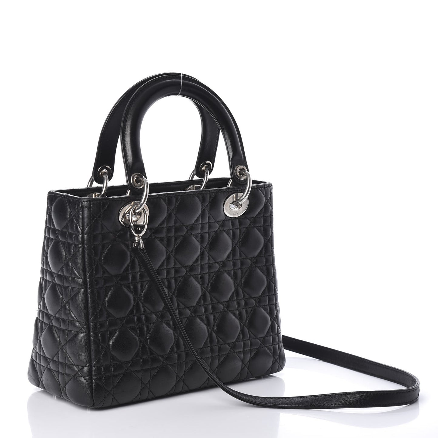 Lambskin Cannage Medium Lady Dior Black