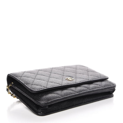 Chanel Caviar Quilted Wallet On Chain WOC Black 4 of 11
