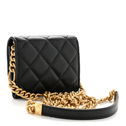 Chanel Caviar Quilted Bracelet On Chain Clutch Black 3 of 11