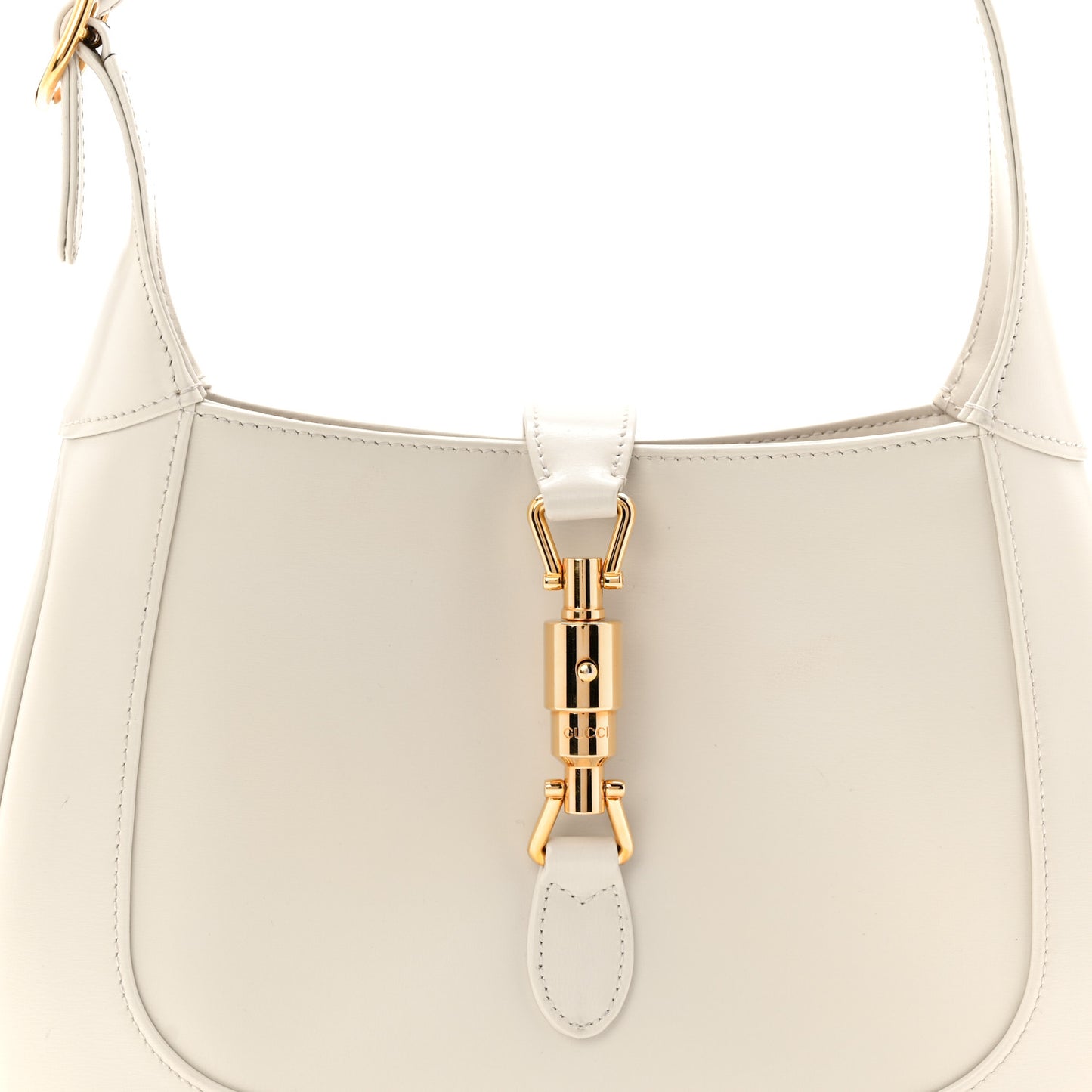 Boarded Dyana Lux Calfskin Small Jackie 1961 Hobo Mystic White
