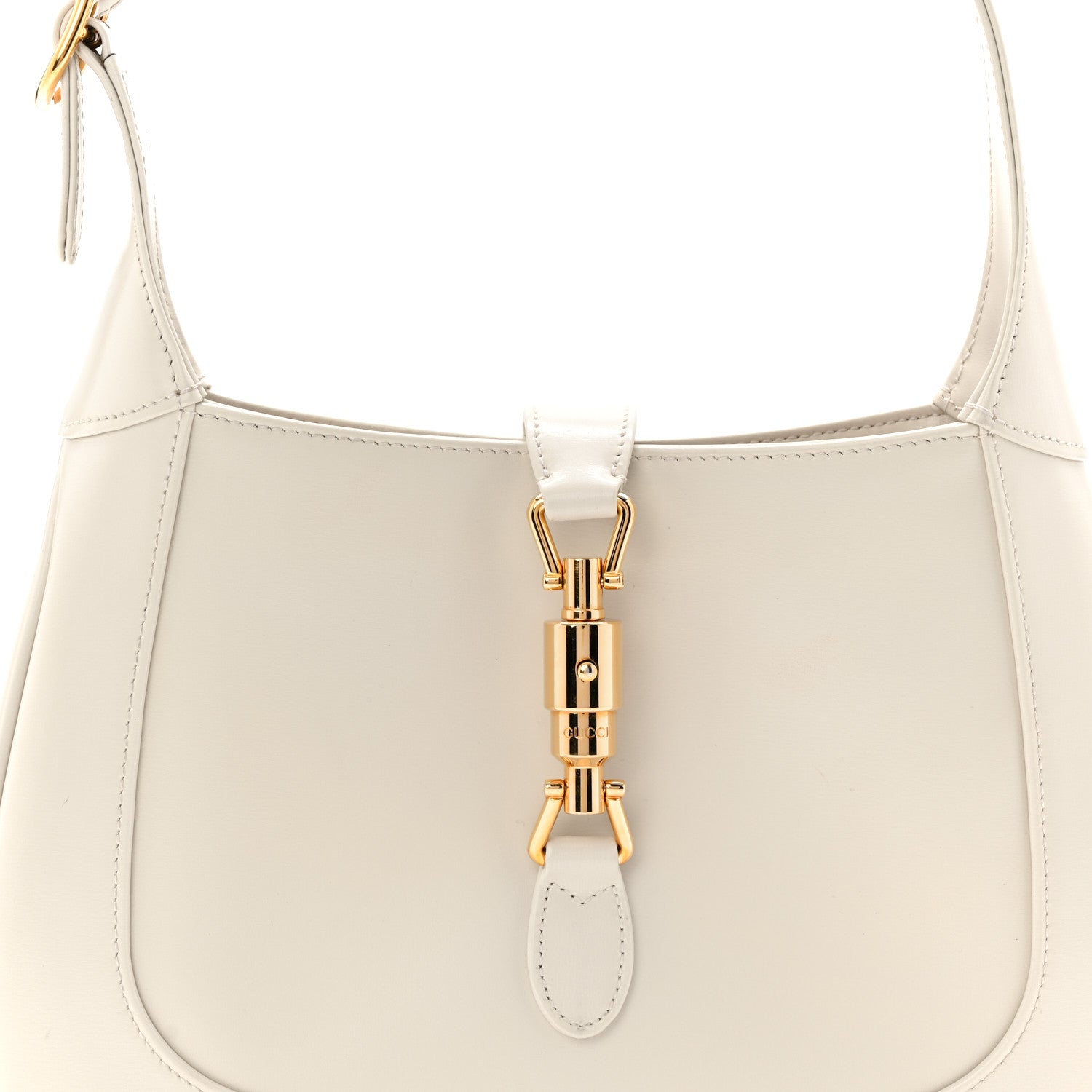 Gucci Boarded Dyana Lux Calfskin Small Jackie 1961 Hobo Mystic White 7 of 10