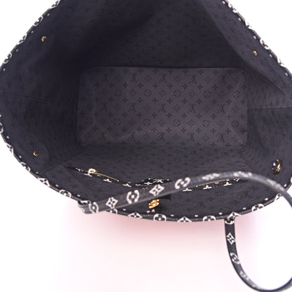 Louis Vuitton Monogram Giant Crafty Neverfull MM Creme Rouge Black 5 of 11