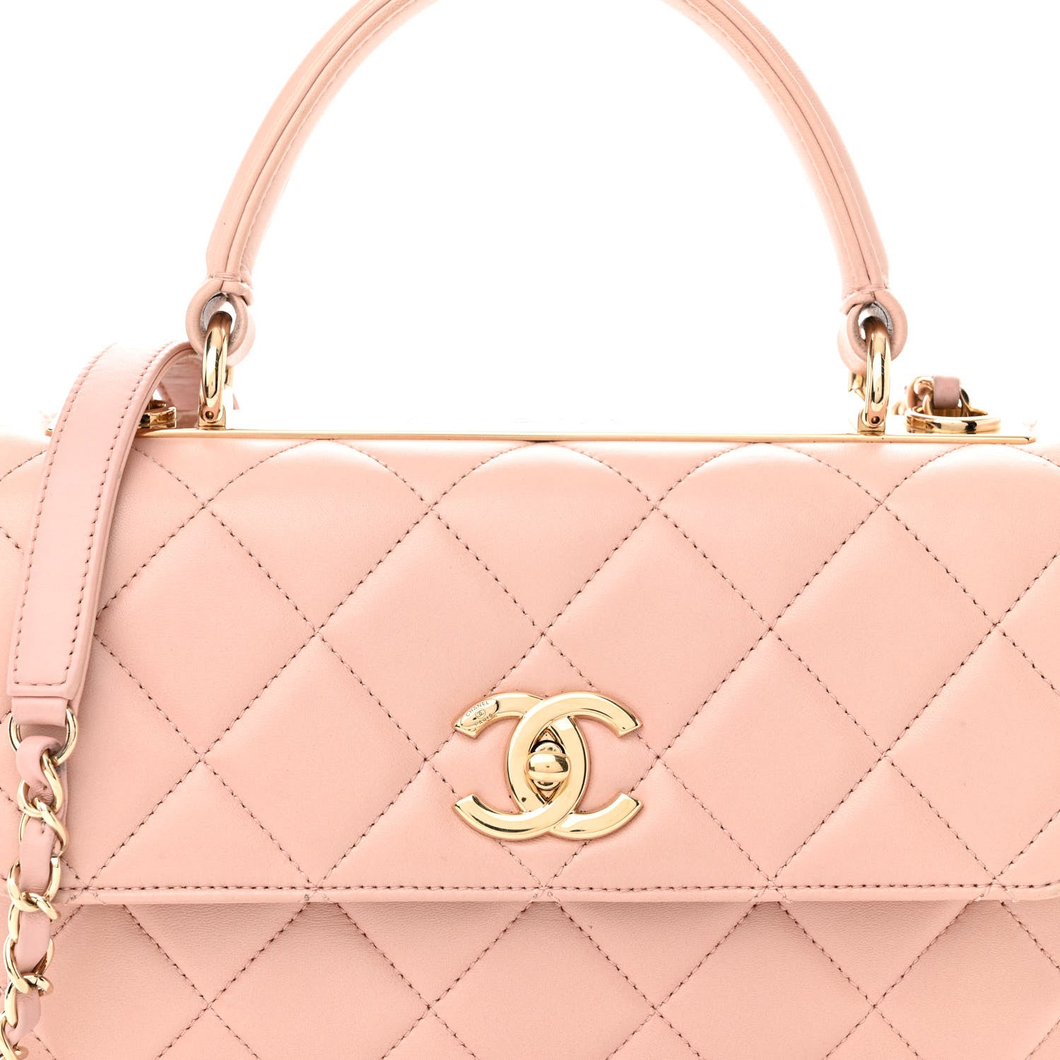 Chanel Lambskin Quilted Small Trendy CC Flap Dual Handle Bag Light Pink 8 of 12