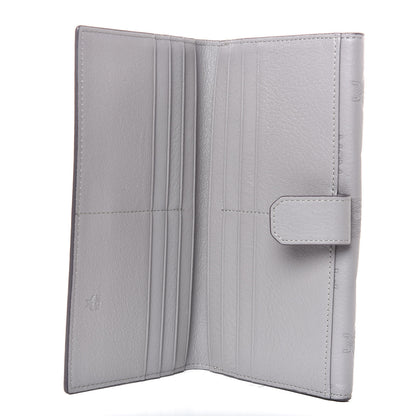 MCM Calfskin Signature Monogram Klara Flap Wallet Grey 5 of 7
