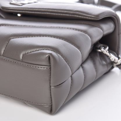 Saint Laurent Calfskin Y Quilted Monogram Toy Loulou Crossbody Bag Earth 9 of 10