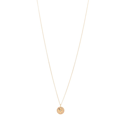 Christian Dior 18K Yellow Gold Diamond Mother of Pearl Rose Des Vents Medallion Necklace 1 of 5
