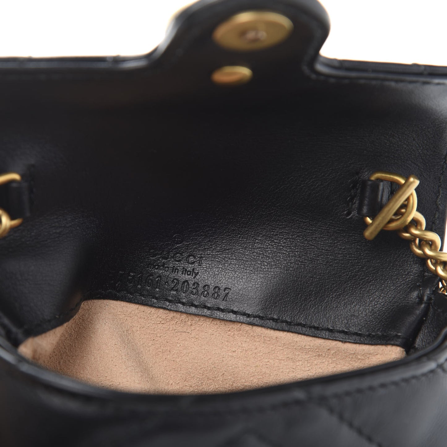 Calfskin Matelasse GG Marmont 2.0 Coin Purse On A Chain Black