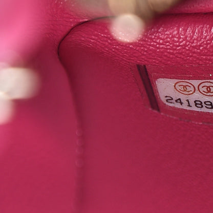 Chanel Lambskin Chevron Quilted Mini Square Flap Fuchsia 7 of 10