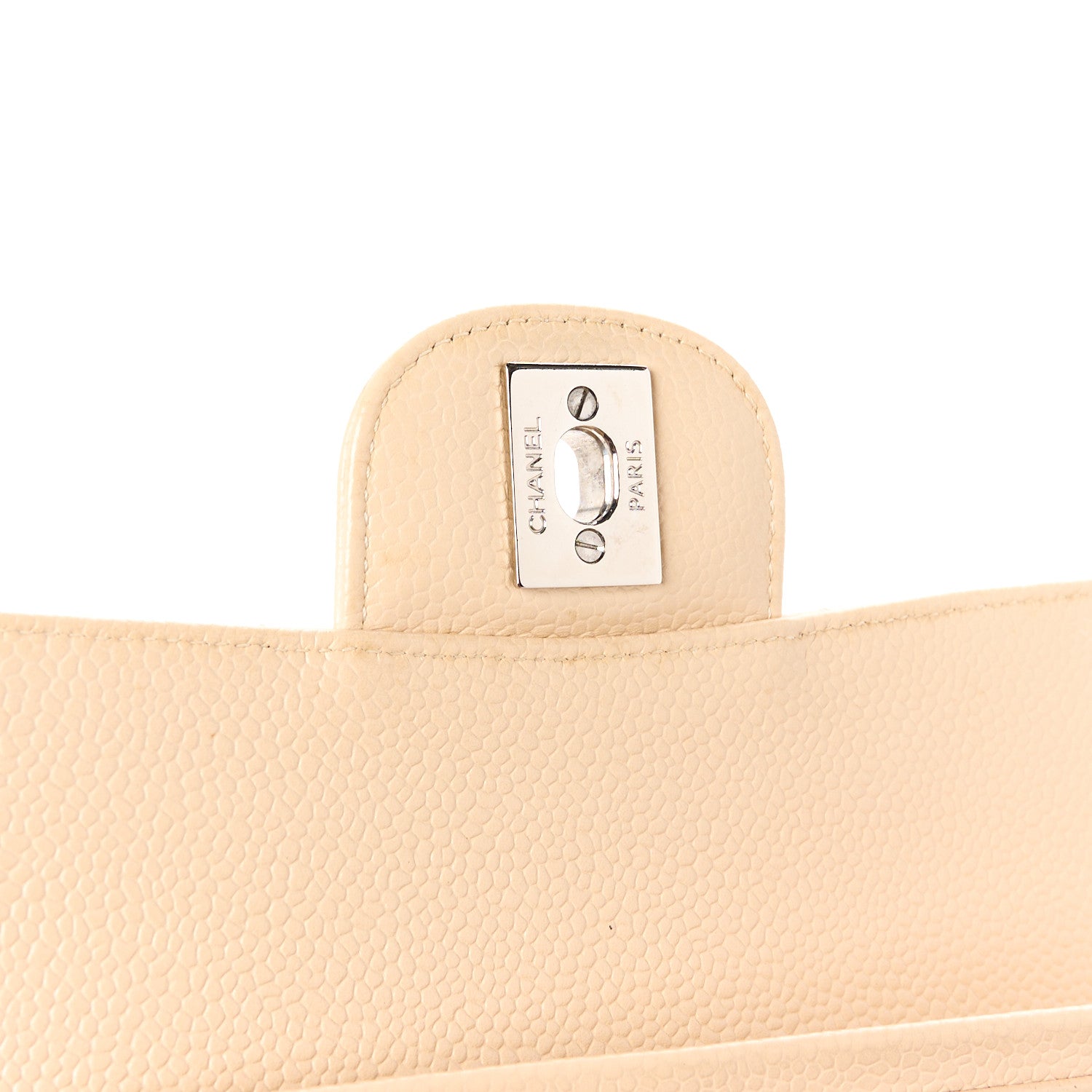Chanel Caviar Quilted Medium Double Flap Beige 7 of 12