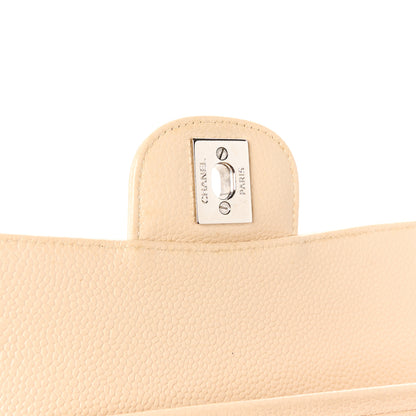 Chanel Caviar Quilted Medium Double Flap Beige 7 of 12