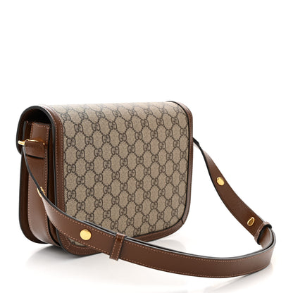 Gucci GG Supreme Monogram Horsebit 1955 Shoulder Bag Beige Brown Sugar 3 of 10