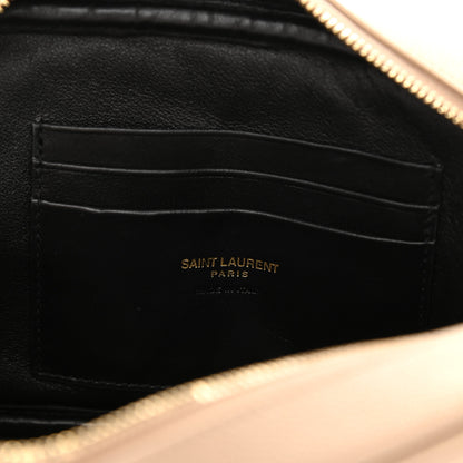 Saint Laurent Grain De Poudre Matelasse Monogram Mini Lou Camera Bag Dark Latte 5 of 9