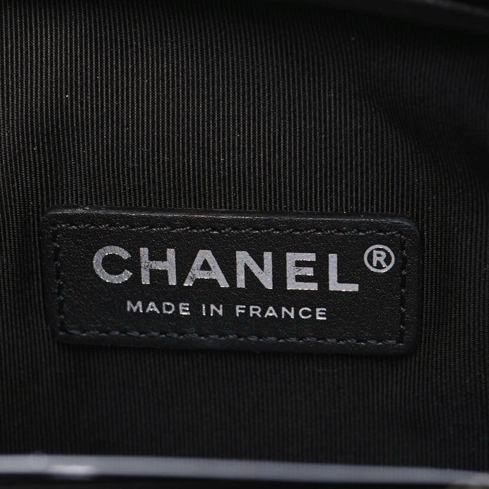 Chanel Perforated Calfskin Quilted Ultra Pocket Camera Case Black 10 of 11
