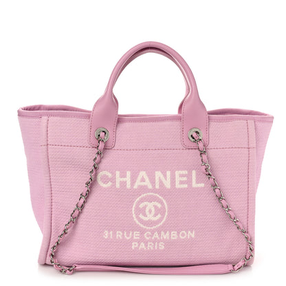 Chanel Mixed Fibers Small Deauville Tote Pink 3 of 13
