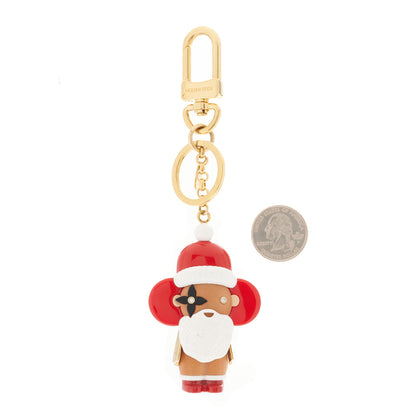 Louis Vuitton Resin Wood Vivienne Santa Bag Charm Key Holder 2 of 4