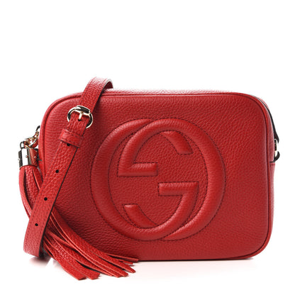Gucci Pebbled Calfskin Small Soho Disco Bag Vibrant Red 1 of 10
