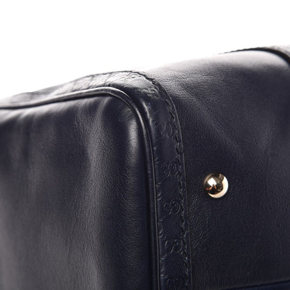 Gucci Calfskin Microguccissima Trim Medium Joy Boston Navy Blue 14 of 15