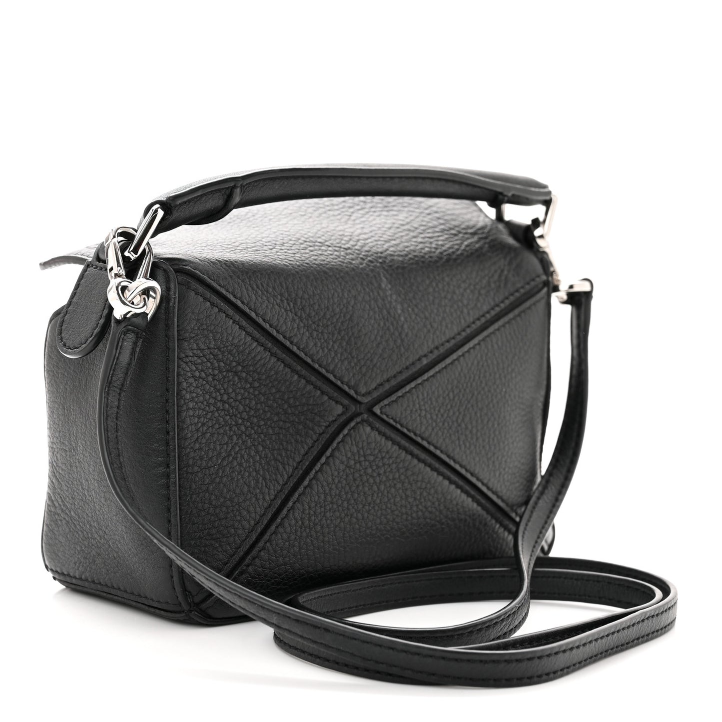 Calfskin Mini Puzzle Bag Black