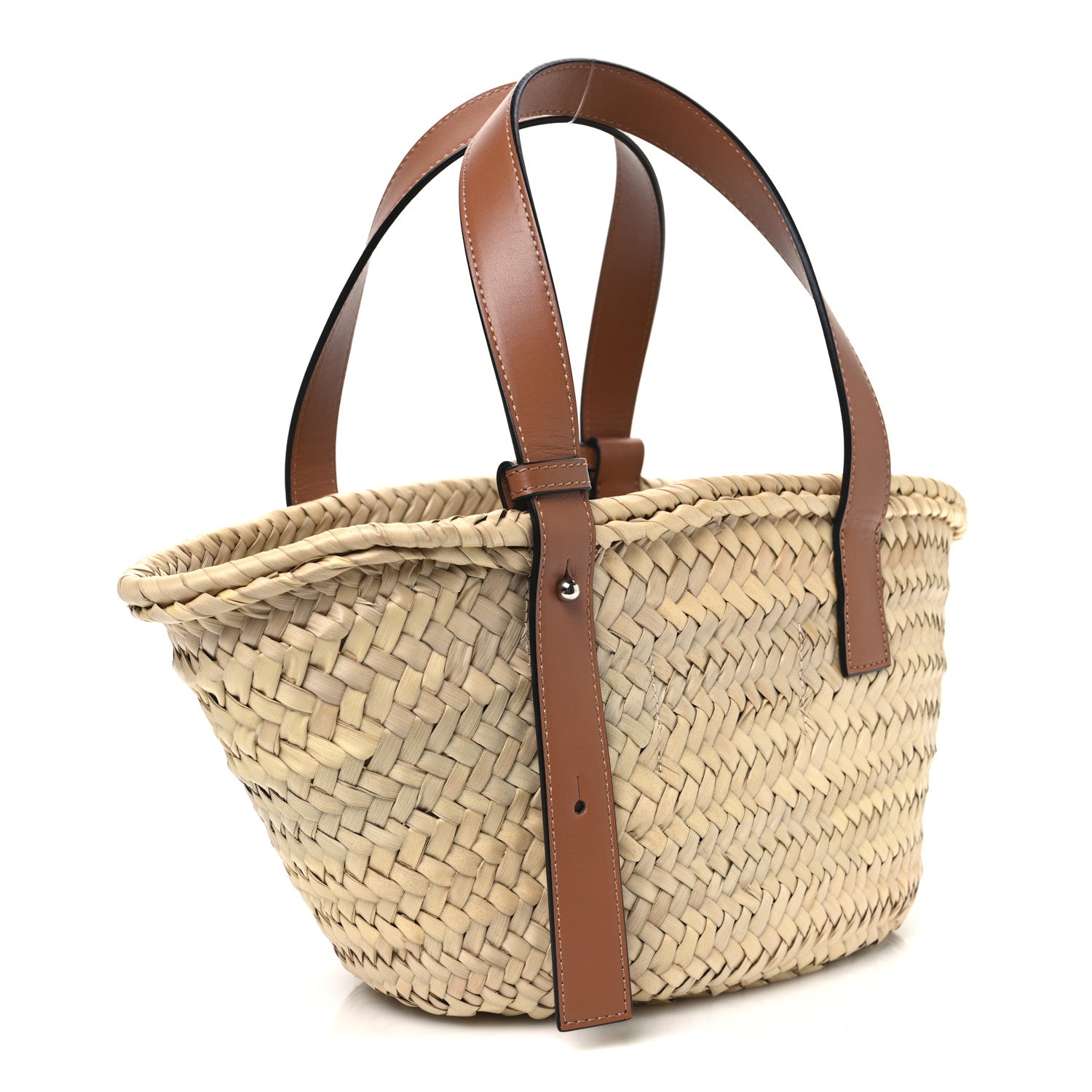 Loewe X MY NEIGHBOR TOTORO Raffia Small Dust Bunnies Basket Tote Bag Black Tan 3 of 10