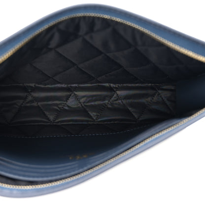 Louis Vuitton X NIGO Taurillon Monogram Denim Drip Pochette Voyage MM Blue 5 of 8