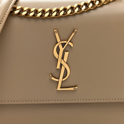 Saint Laurent Calfskin Medium Monogram Sunset Dark Latte 7 of 10