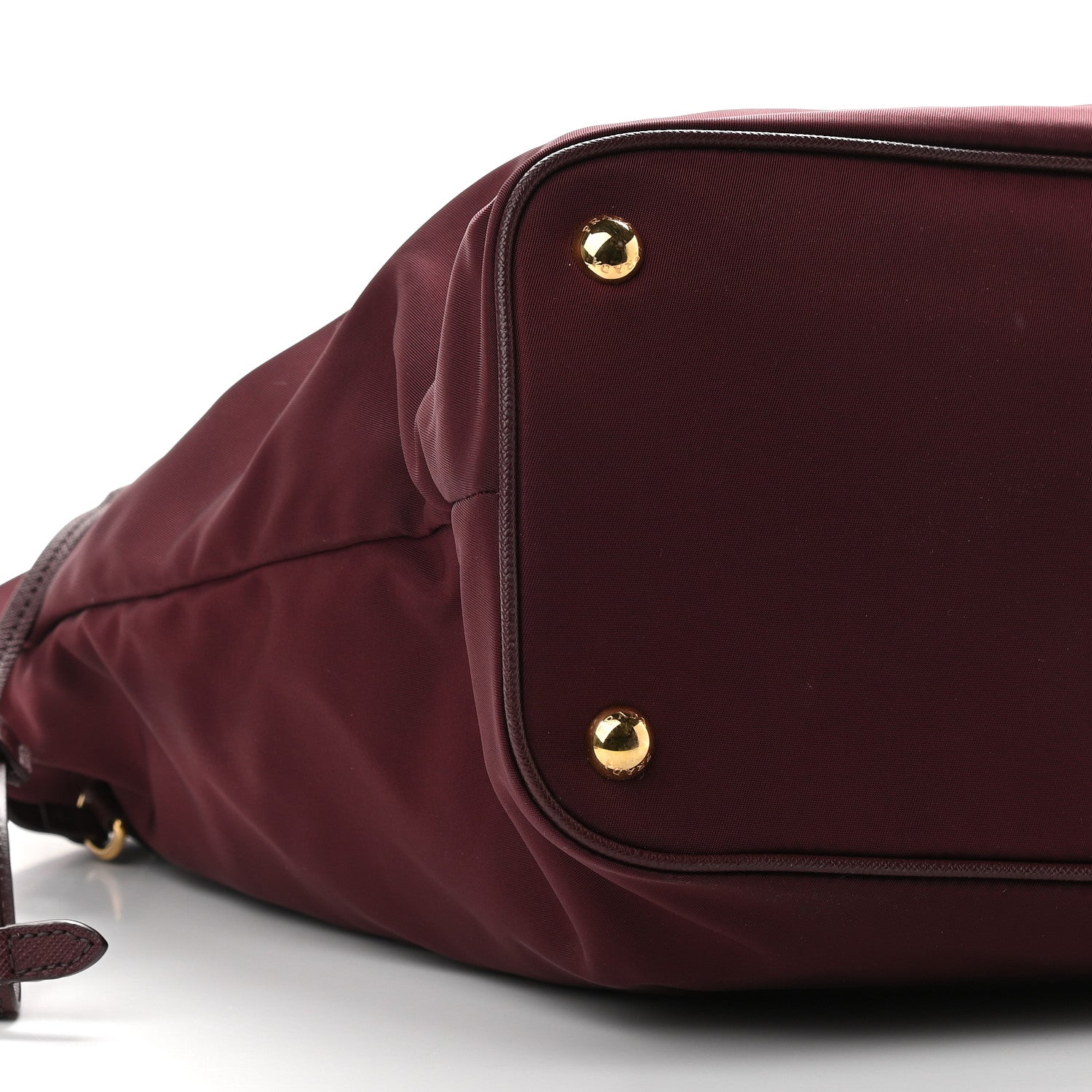 Prada Tessuto Nylon Saffiano Tote Granato 7 of 8