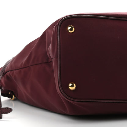 Prada Tessuto Nylon Saffiano Tote Granato 7 of 8