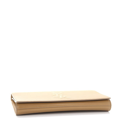 Saint Laurent Calfskin Monogram Large Belle De Jour Clutch Beige 4 of 7