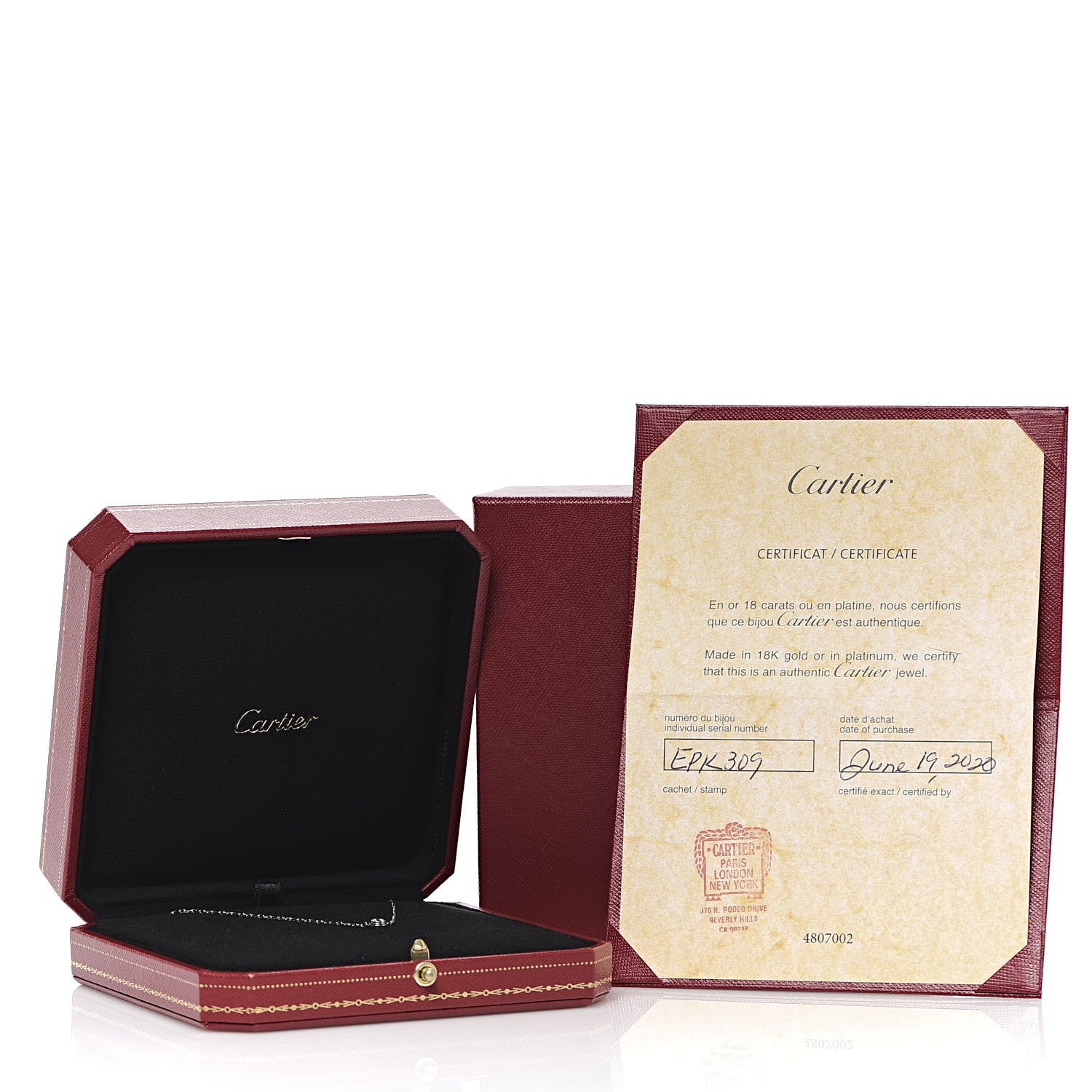 Cartier 18K White Gold Diamond LM D'Amour Pendant Necklace 6 of 6