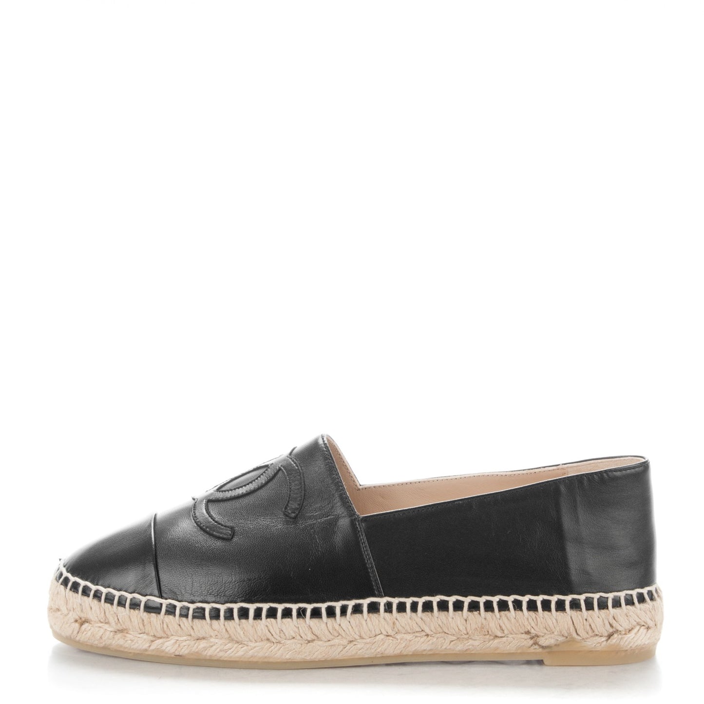 Lambskin CC Espadrilles 39 Black