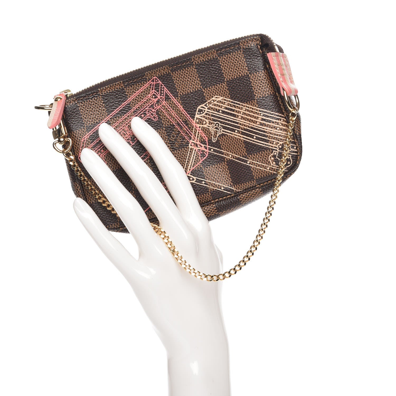 Louis Vuitton Damier Ebene 2014 Christmas Animation Mini Pochette Accessories 2 of 8