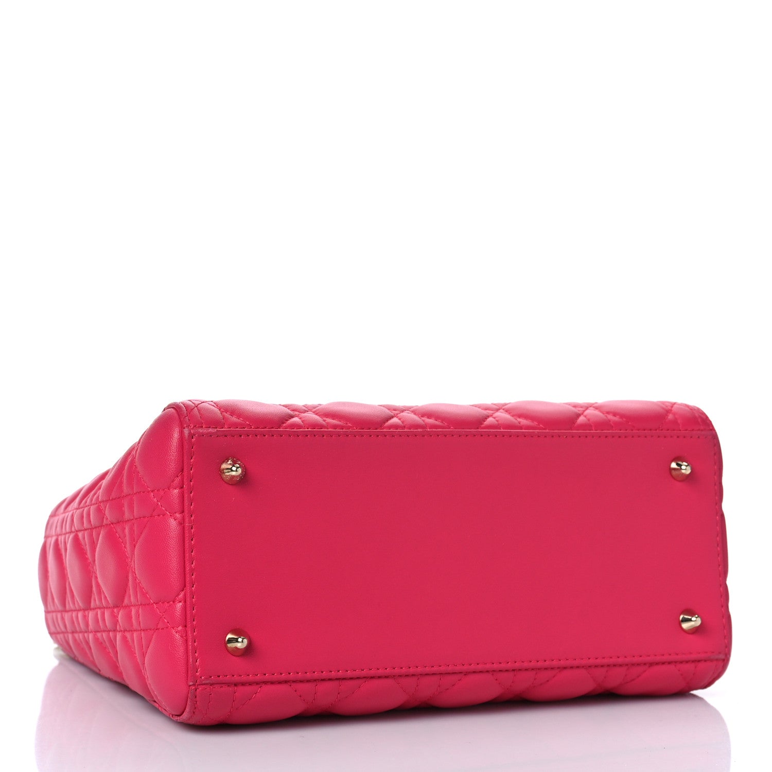 Christian Dior Lambskin Cannage Medium Lady Dior Fuchsia 4 of 10