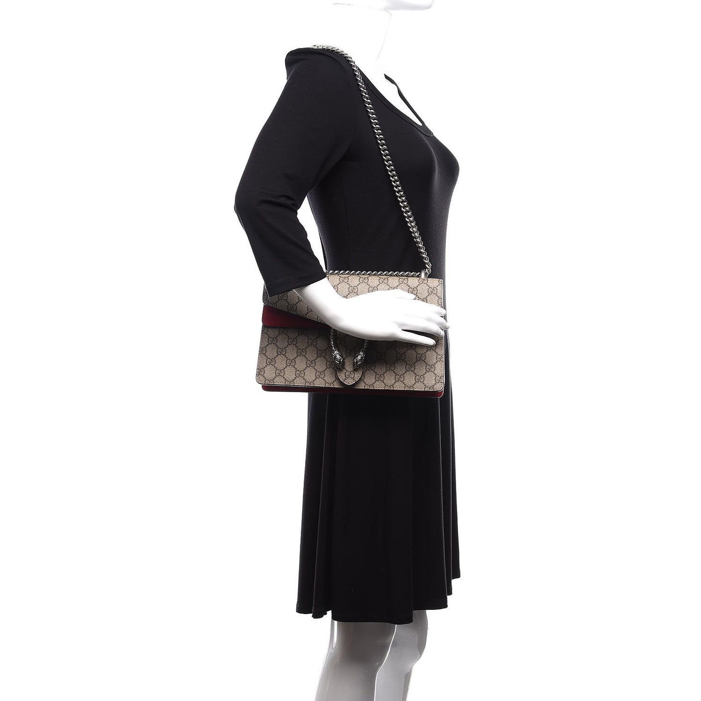 GG Supreme Monogram Small Dionysus Shoulder Bag Red