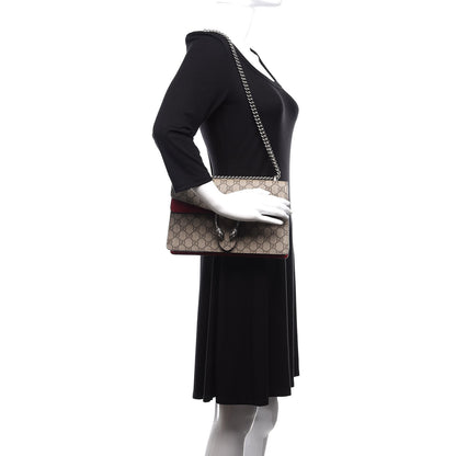 Gucci GG Supreme Monogram Small Dionysus Shoulder Bag Red 3 of 13