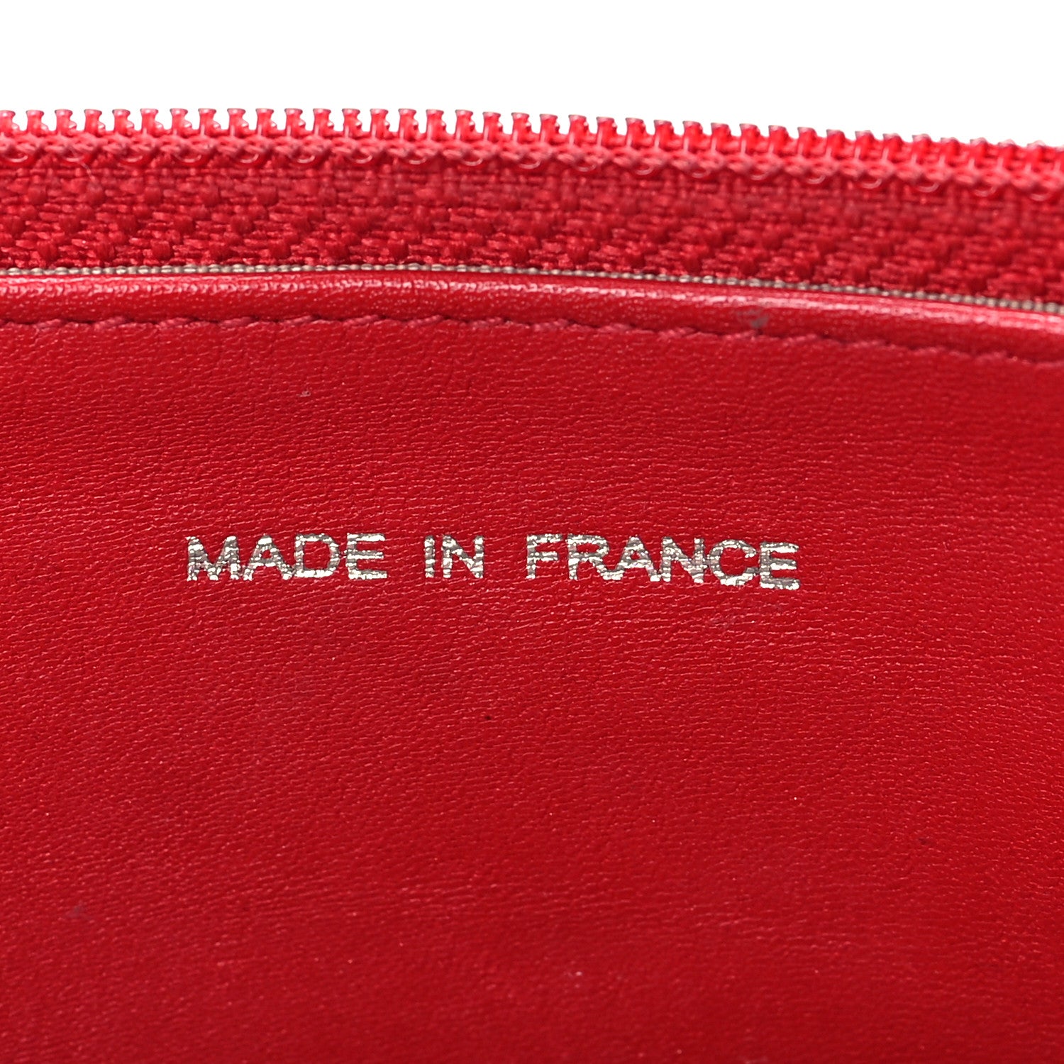 Chanel Caviar Sevruga Wallet on Chain WOC Red 7 of 10